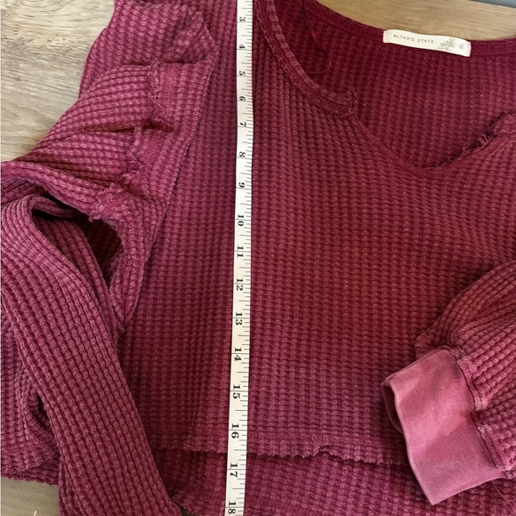 Altar'd State Distressed Oversized V-Neck - Picture 6 of 8